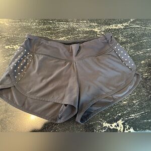 Black lululemon running shorts with cute reflective dots- size 6